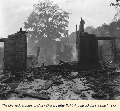 Unity Church burnt remains